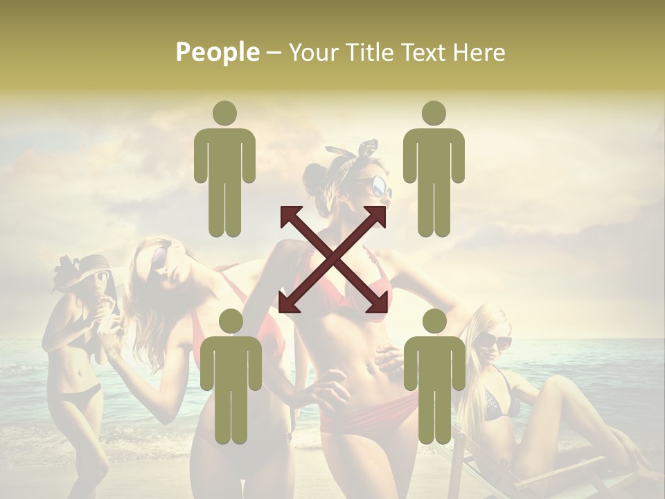 Group Caucasian People PowerPoint Template