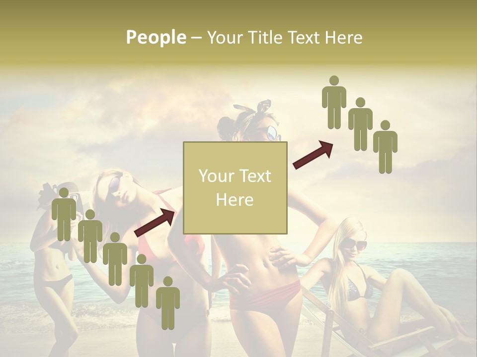 Group Caucasian People PowerPoint Template