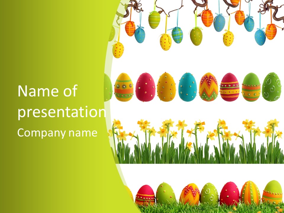 Tree Seasonal Easter Egg PowerPoint Template