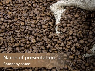 Coffee Beans Bag Roasted PowerPoint Template