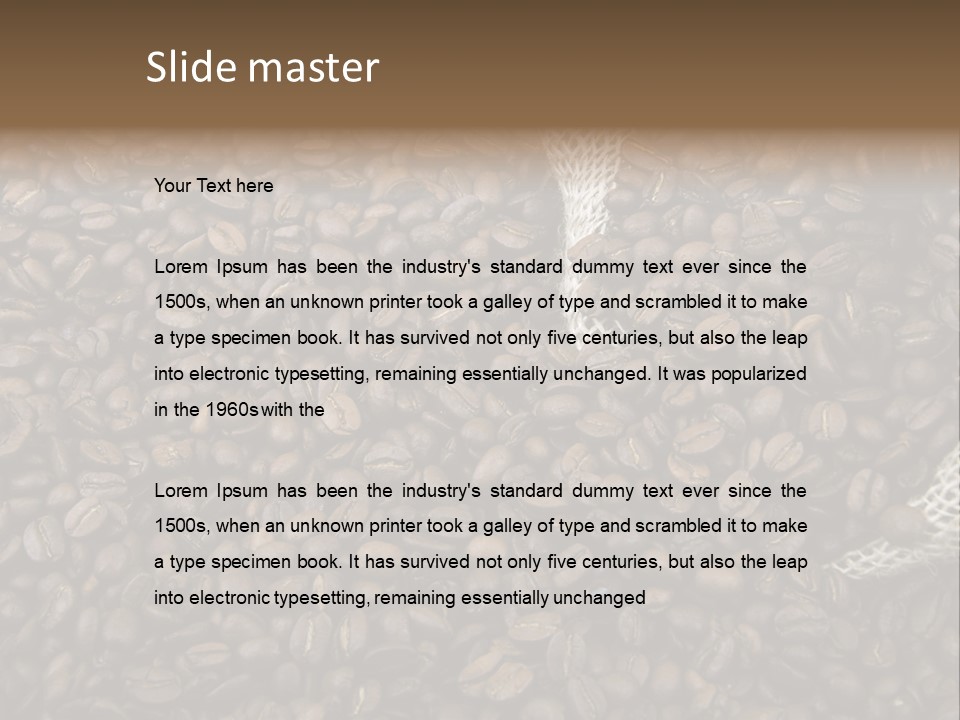 Coffee Beans Bag Roasted PowerPoint Template