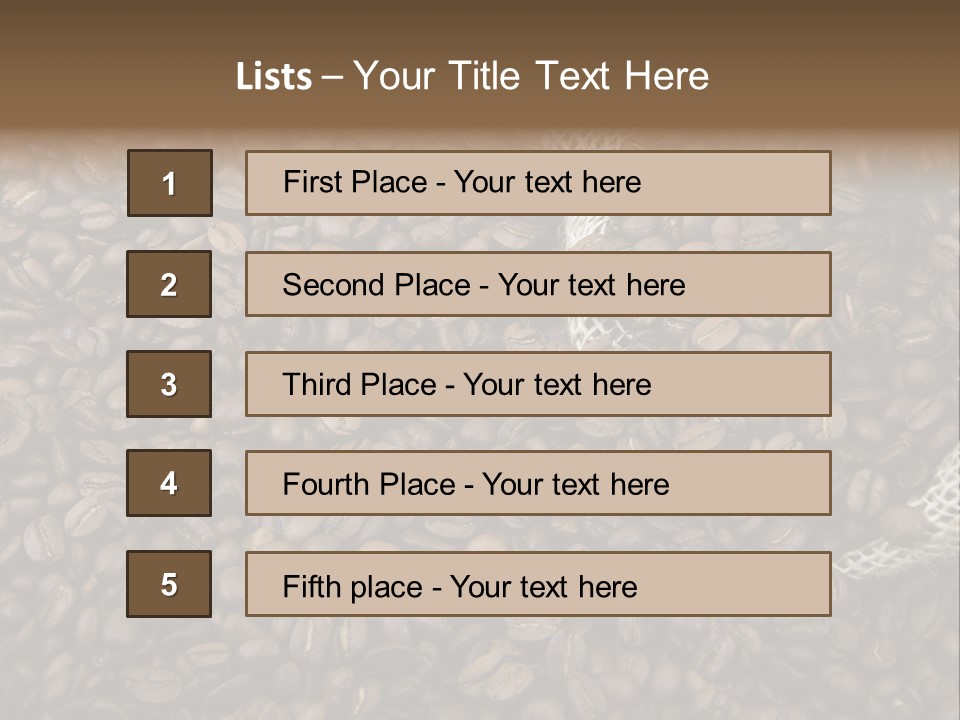 Coffee Beans Bag Roasted PowerPoint Template