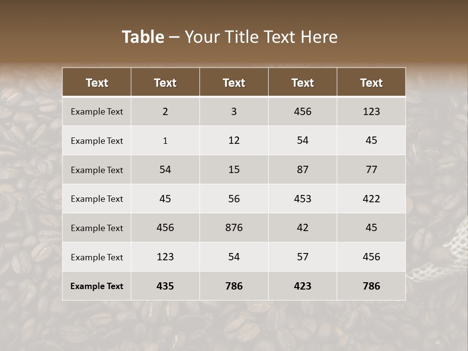 Coffee Beans Bag Roasted PowerPoint Template