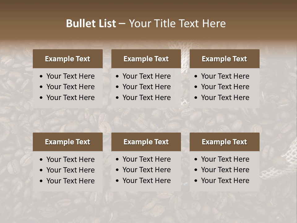 Coffee Beans Bag Roasted PowerPoint Template