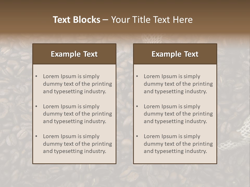 Coffee Beans Bag Roasted PowerPoint Template