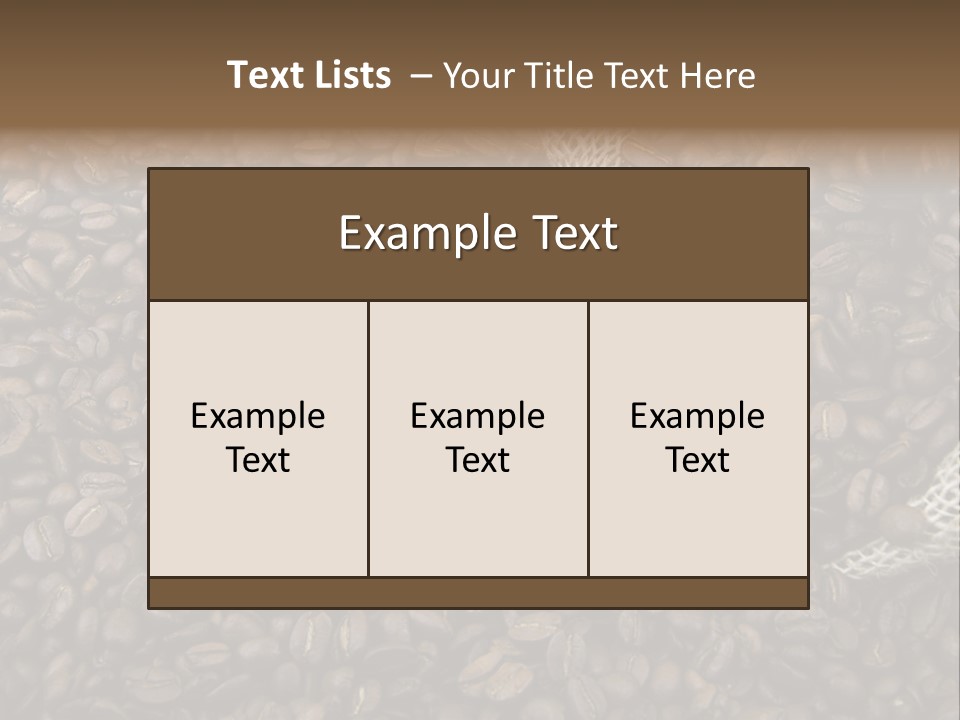 Coffee Beans Bag Roasted PowerPoint Template