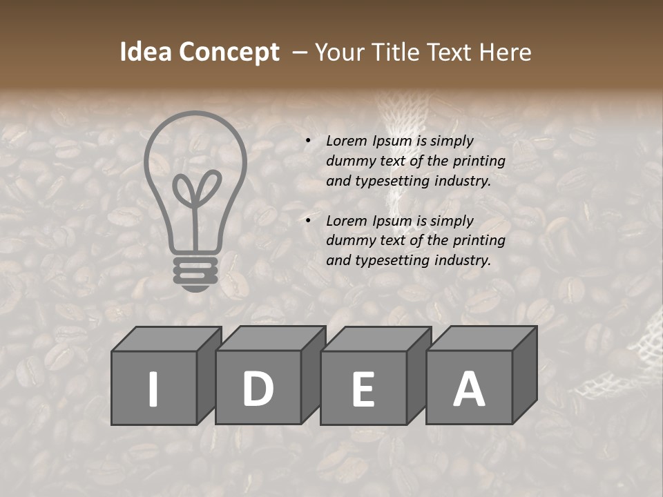 Coffee Beans Bag Roasted PowerPoint Template