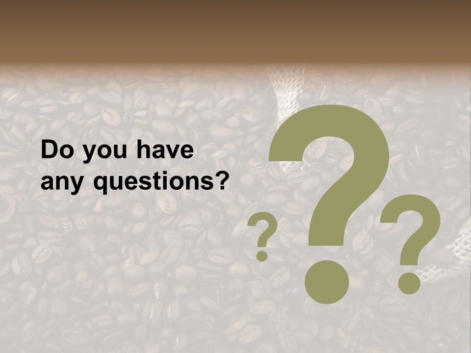 Coffee Beans Bag Roasted PowerPoint Template