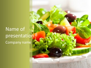 Vitamins Dish Closeup PowerPoint Template