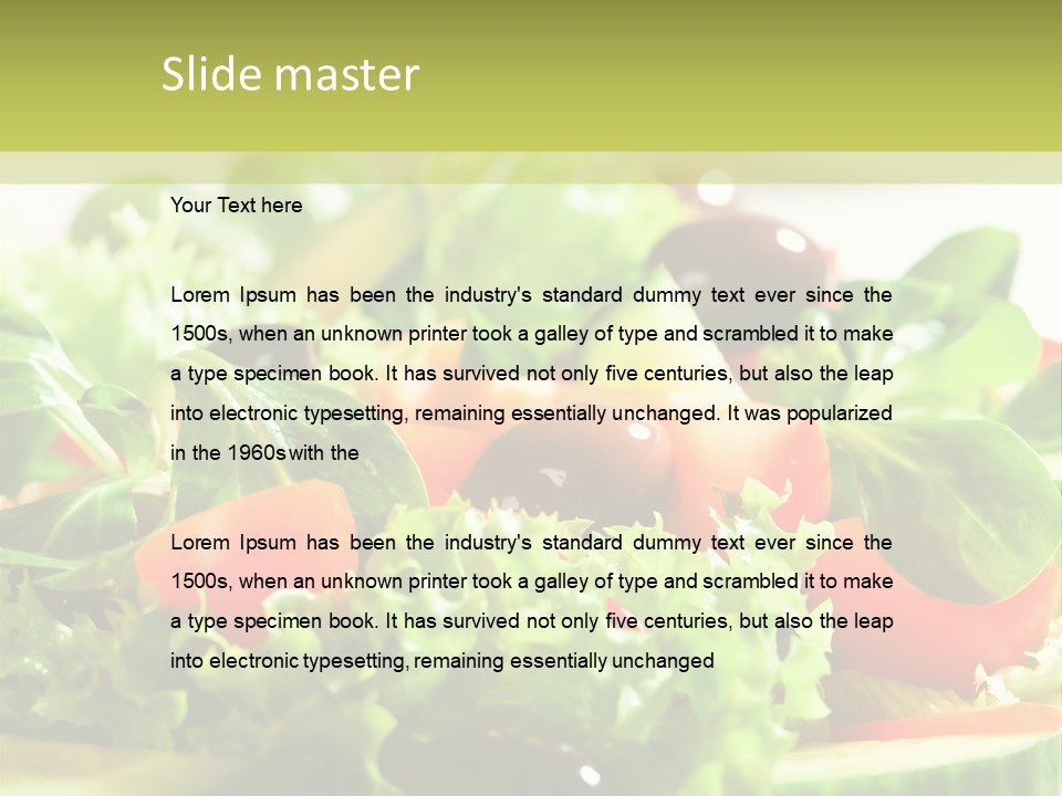 Vitamins Dish Closeup PowerPoint Template