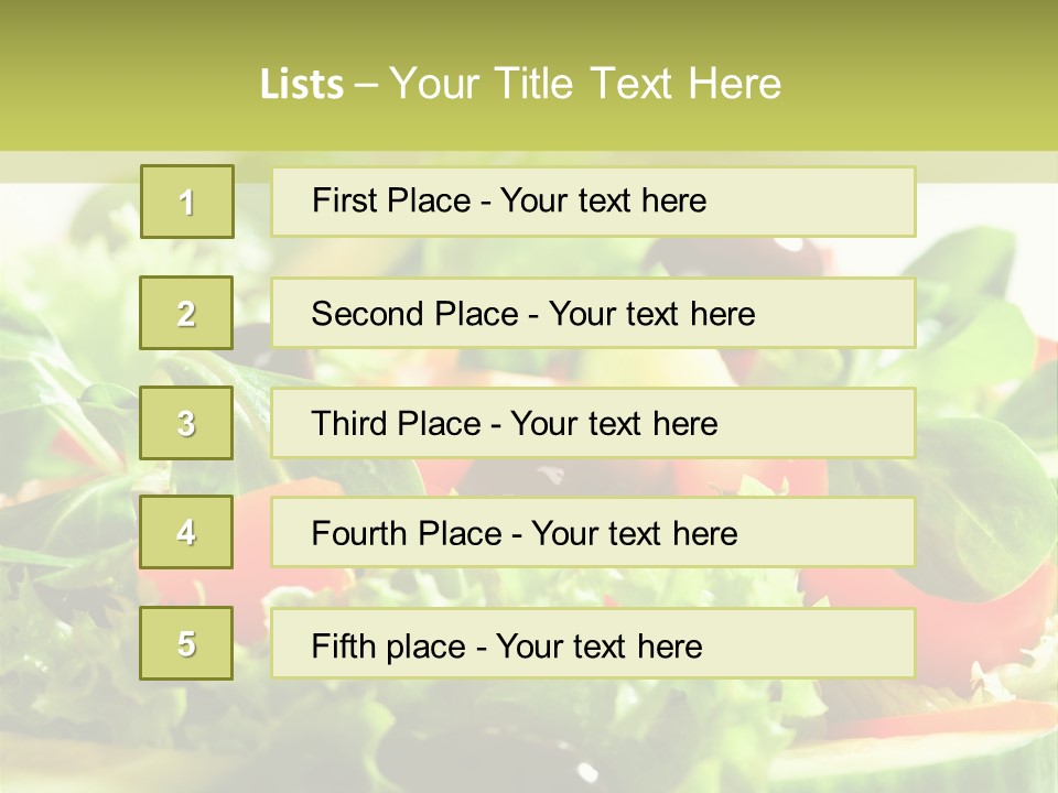 Vitamins Dish Closeup PowerPoint Template