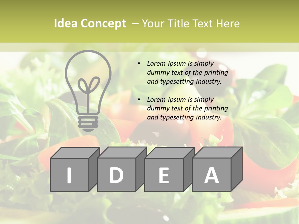 Vitamins Dish Closeup PowerPoint Template