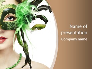 Green Glamour Awe PowerPoint Template