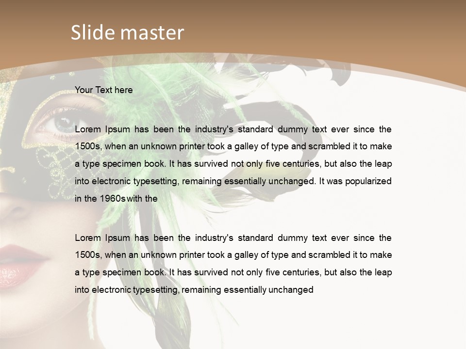 Green Glamour Awe PowerPoint Template