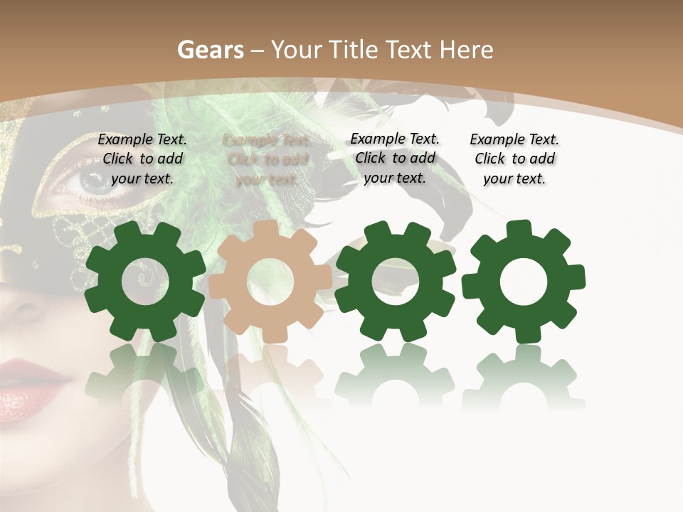 Green Glamour Awe PowerPoint Template