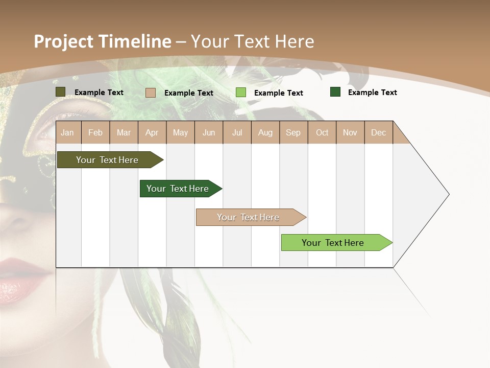 Green Glamour Awe PowerPoint Template