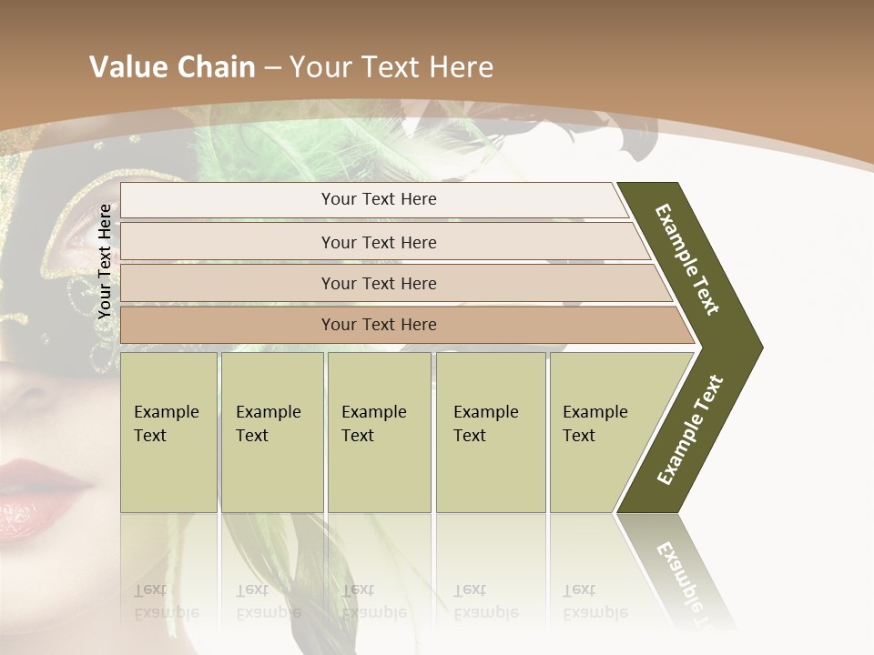 Green Glamour Awe PowerPoint Template