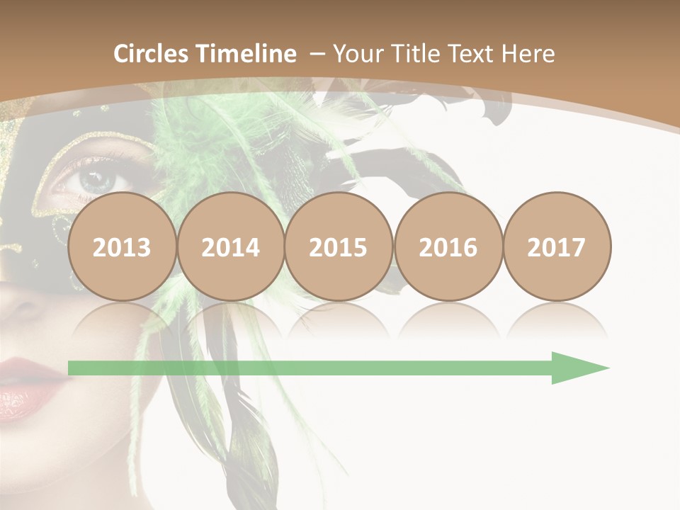 Green Glamour Awe PowerPoint Template