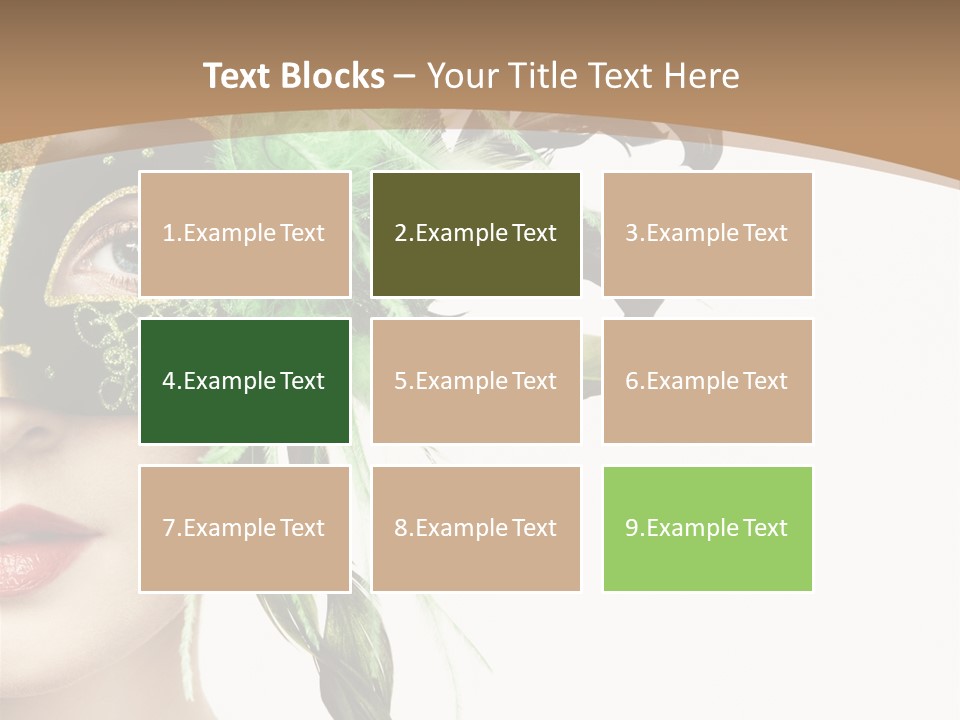 Green Glamour Awe PowerPoint Template