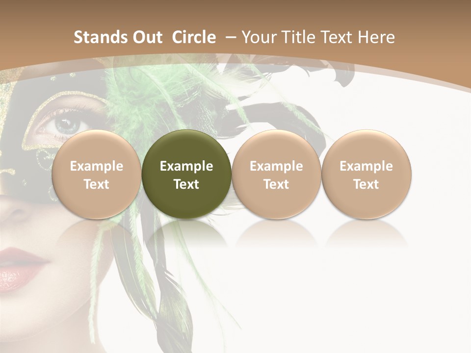 Green Glamour Awe PowerPoint Template