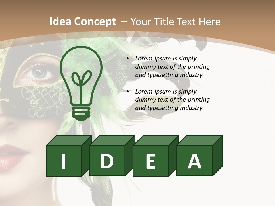 Green Glamour Awe PowerPoint Template