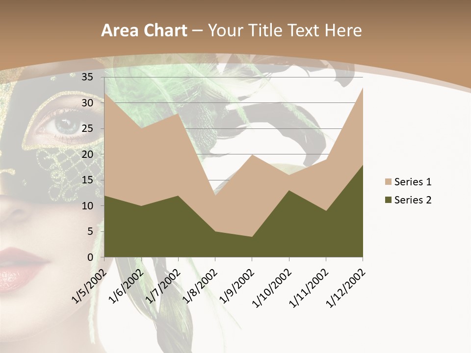 Green Glamour Awe PowerPoint Template