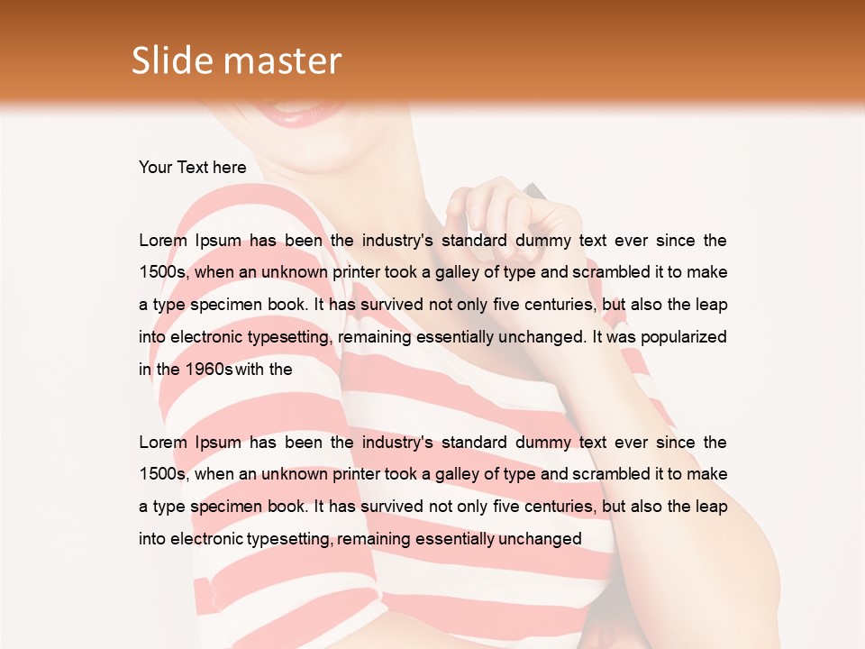 Attractive Brunette Toothy PowerPoint Template