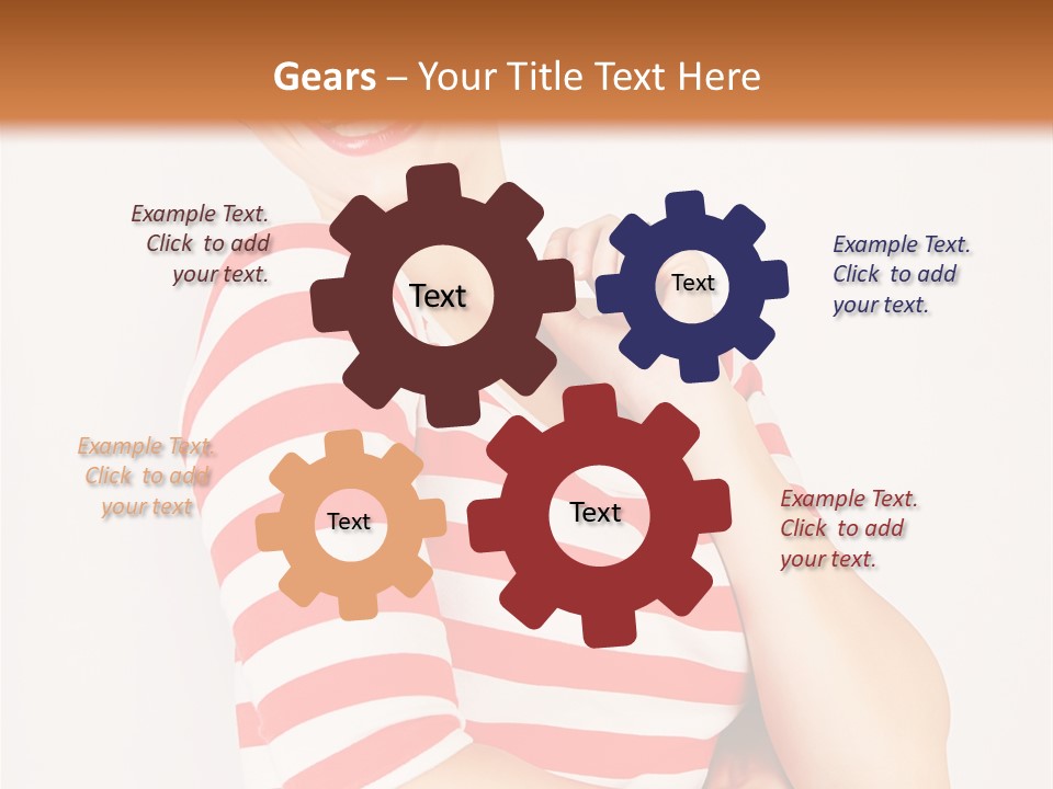 Attractive Brunette Toothy PowerPoint Template