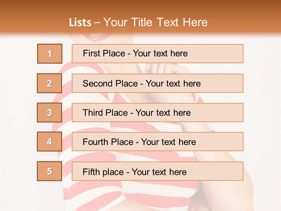 Attractive Brunette Toothy PowerPoint Template