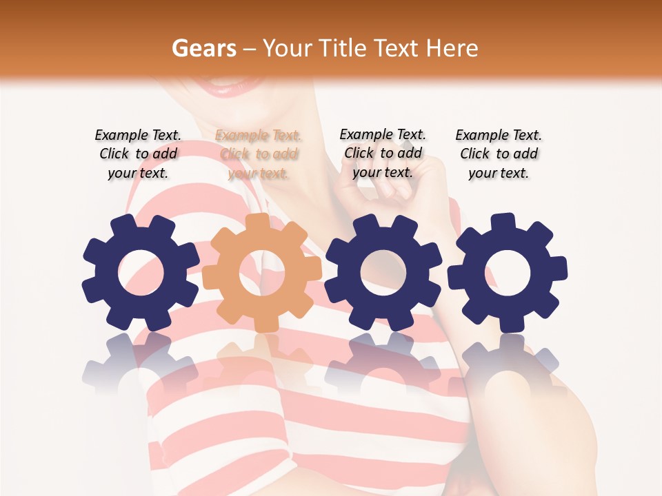 Attractive Brunette Toothy PowerPoint Template