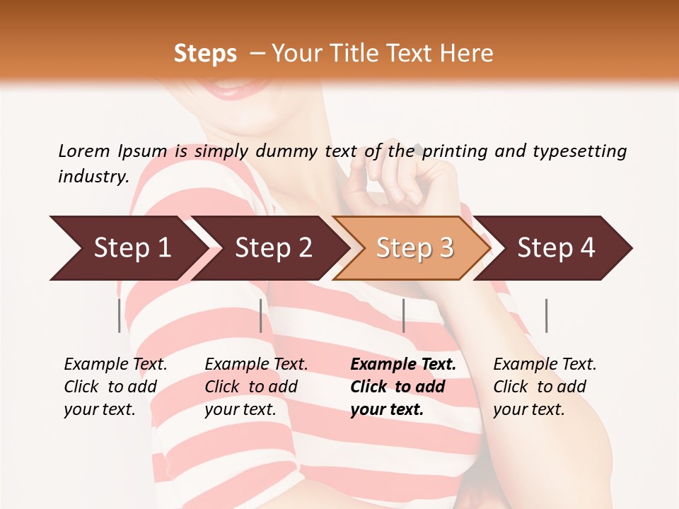 Attractive Brunette Toothy PowerPoint Template