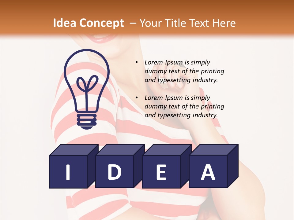 Attractive Brunette Toothy PowerPoint Template