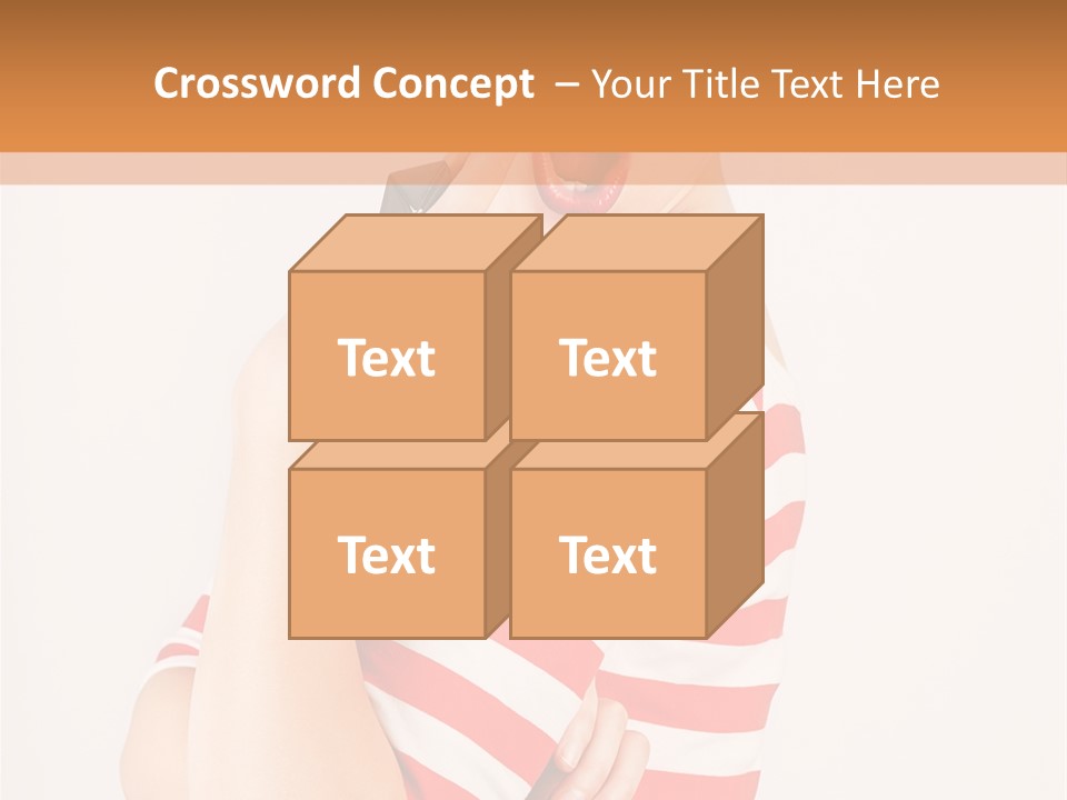 Brunette Toothy Blue PowerPoint Template