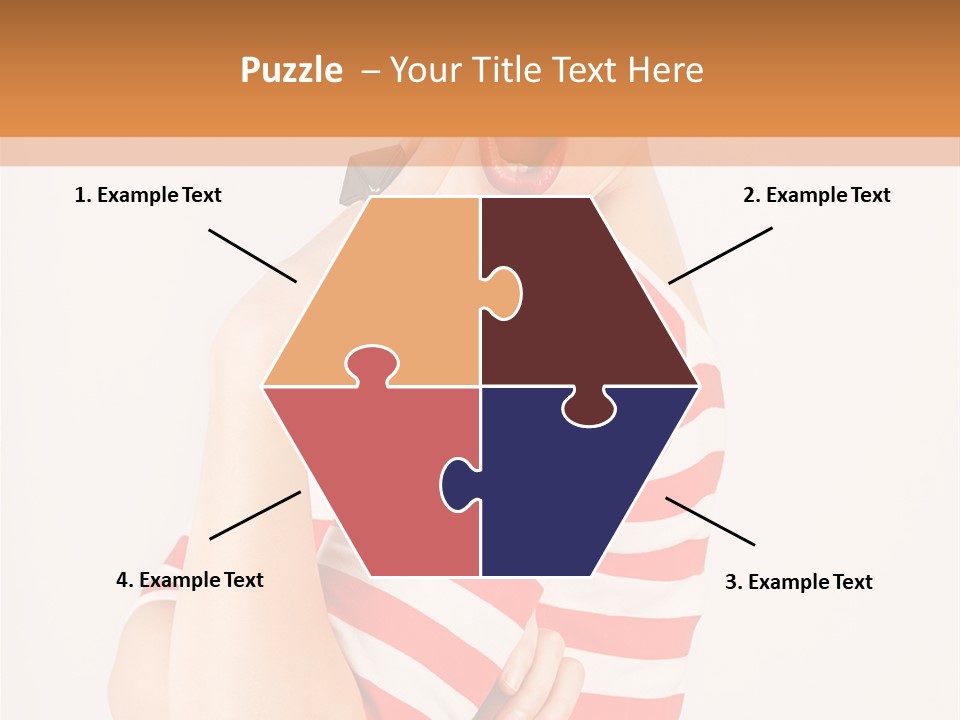 Brunette Toothy Blue PowerPoint Template