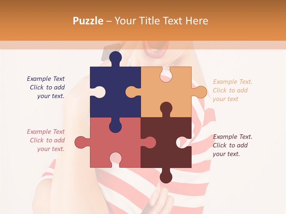 Brunette Toothy Blue PowerPoint Template