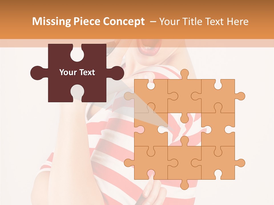 Brunette Toothy Blue PowerPoint Template