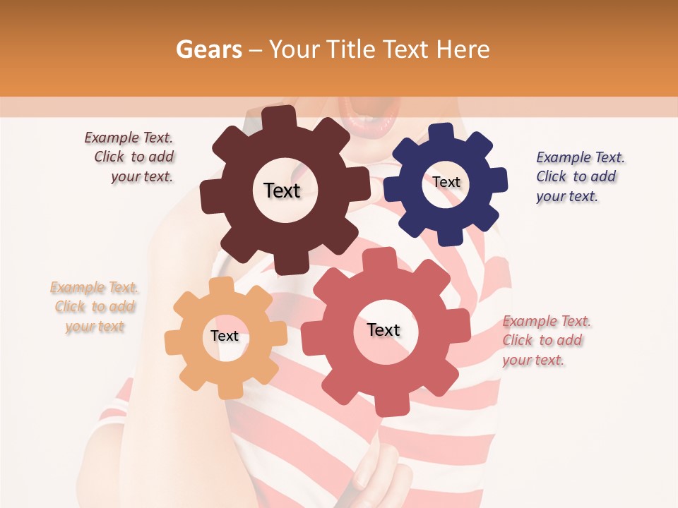 Brunette Toothy Blue PowerPoint Template