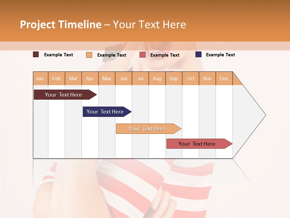 Brunette Toothy Blue PowerPoint Template