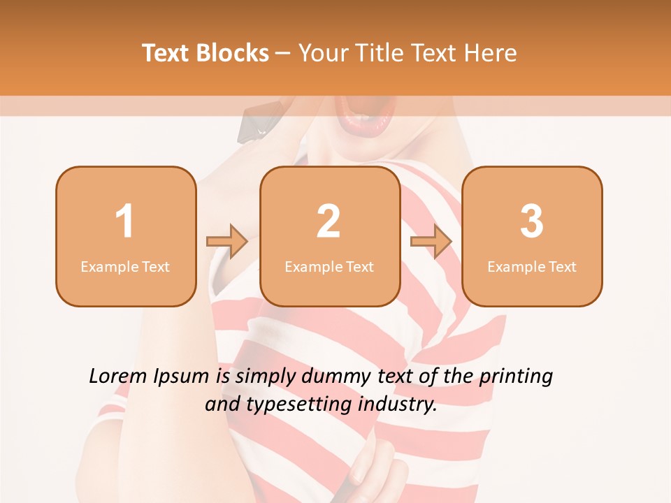 Brunette Toothy Blue PowerPoint Template