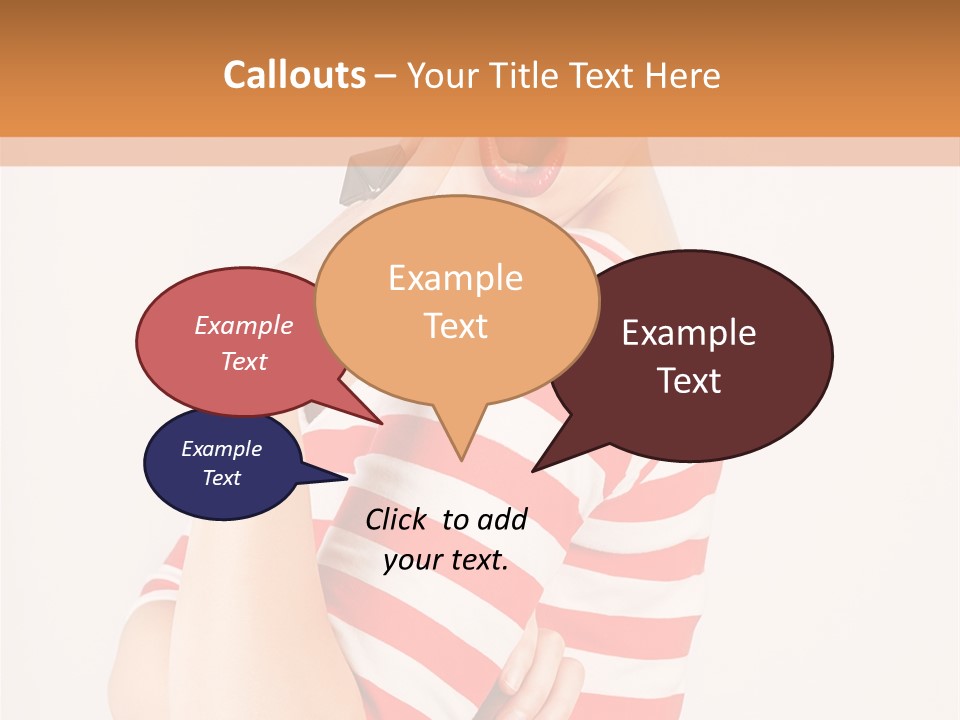 Brunette Toothy Blue PowerPoint Template