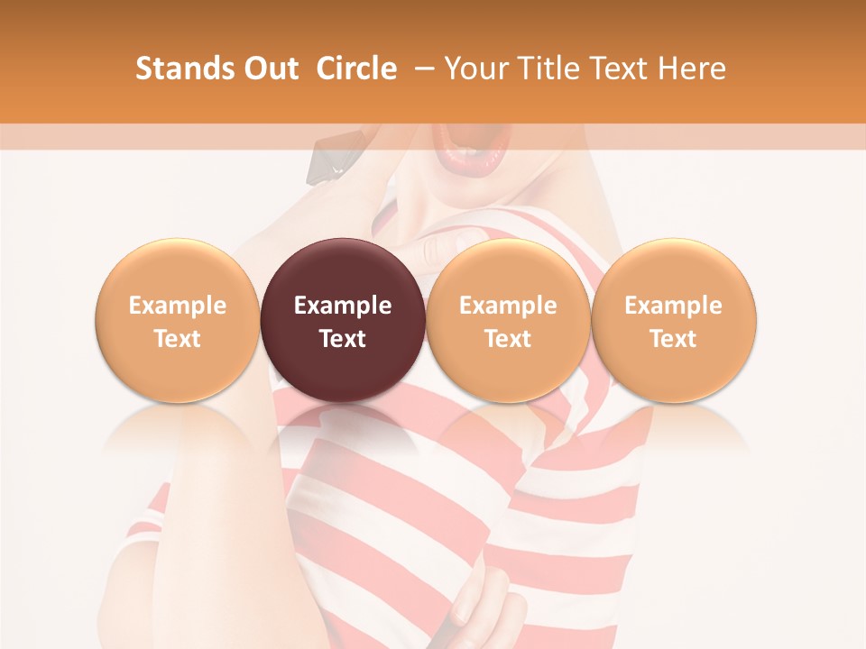 Brunette Toothy Blue PowerPoint Template