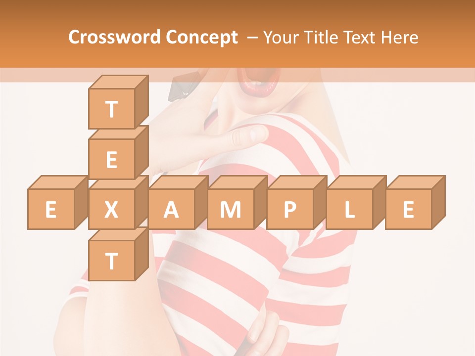 Brunette Toothy Blue PowerPoint Template