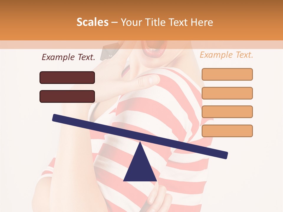 Brunette Toothy Blue PowerPoint Template