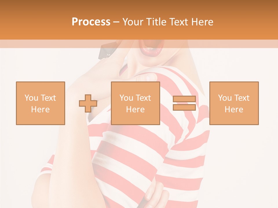 Brunette Toothy Blue PowerPoint Template