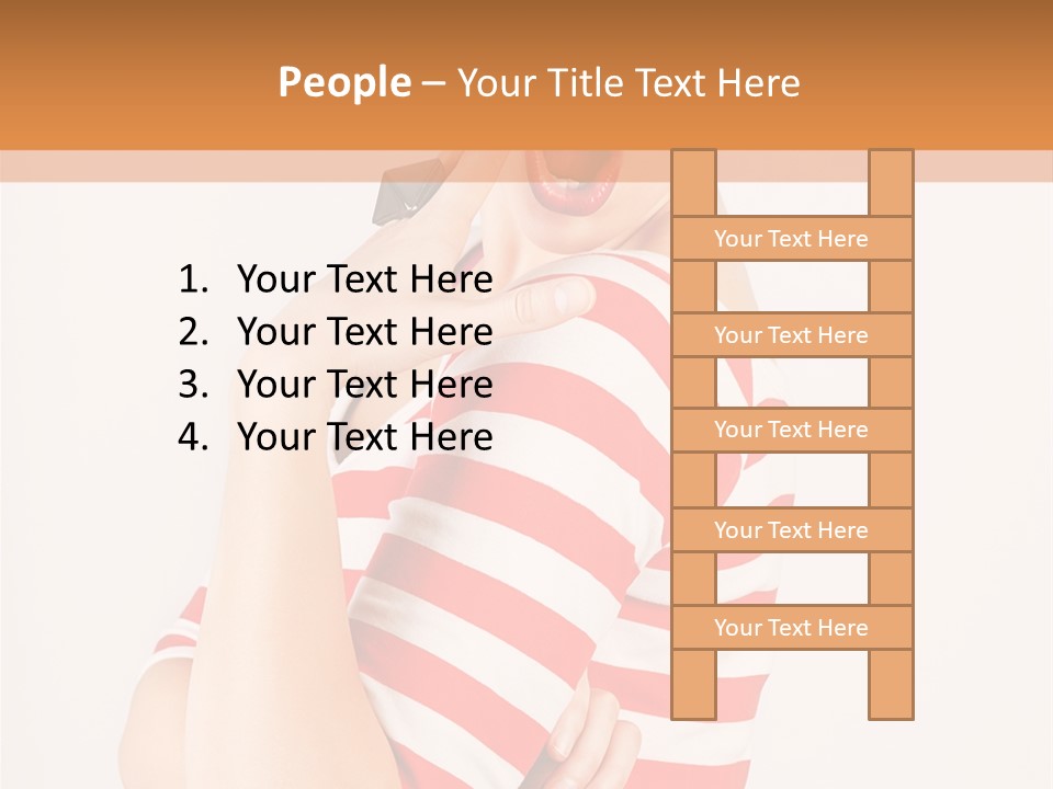 Brunette Toothy Blue PowerPoint Template