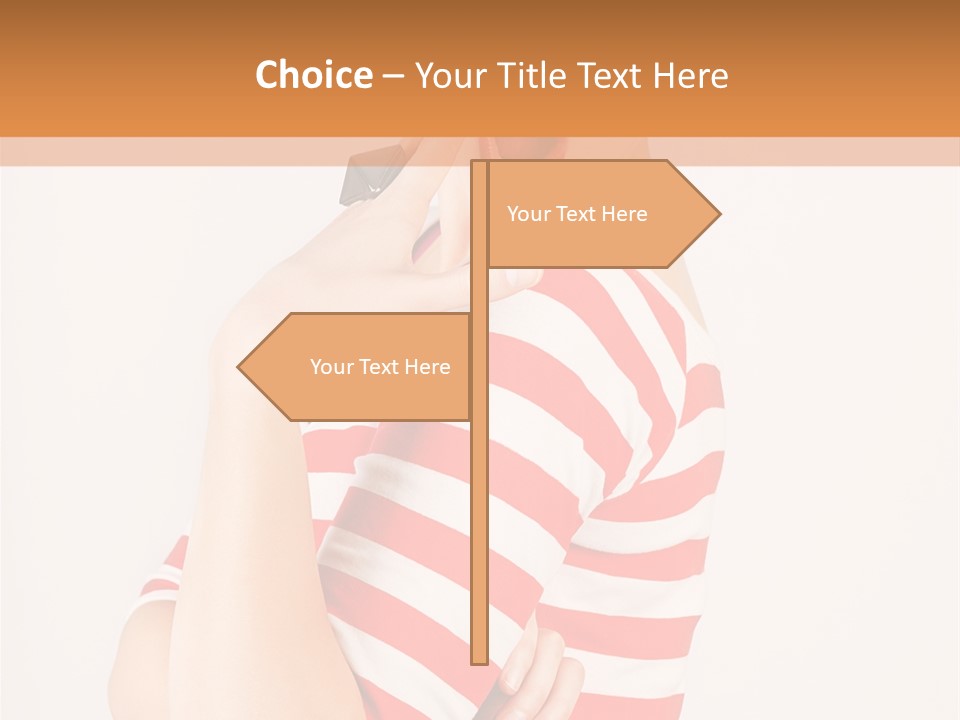 Brunette Toothy Blue PowerPoint Template