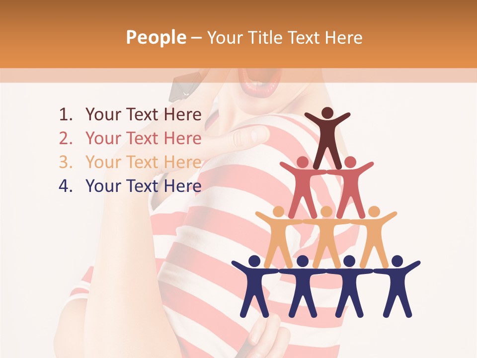 Brunette Toothy Blue PowerPoint Template