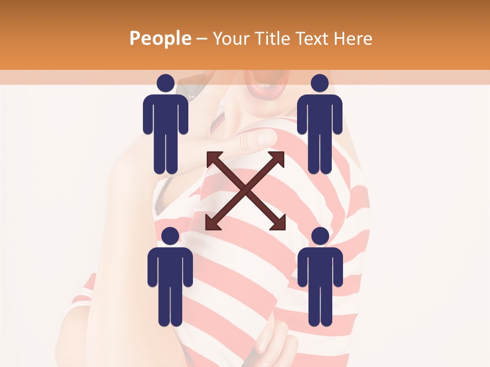 Brunette Toothy Blue PowerPoint Template