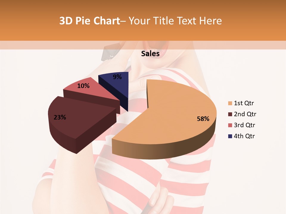 Brunette Toothy Blue PowerPoint Template