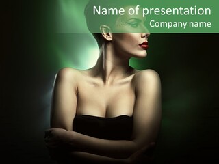 Hairstyle Green Elegant PowerPoint Template